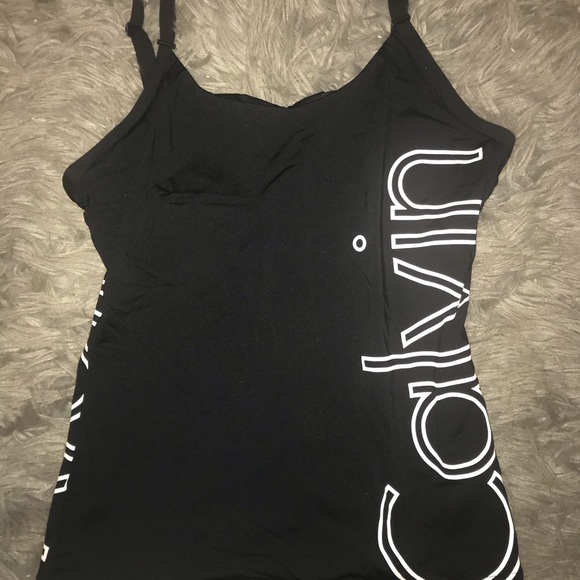 calvin klein black workout tank - Picture 1 of 4